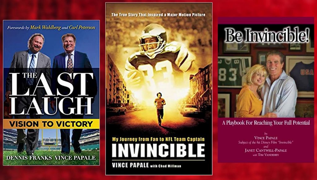 Three books authored by Vince Papale