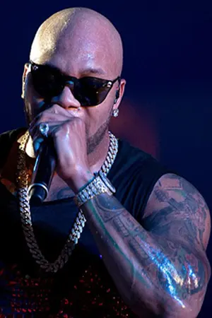 Flo Rida holding a microphone