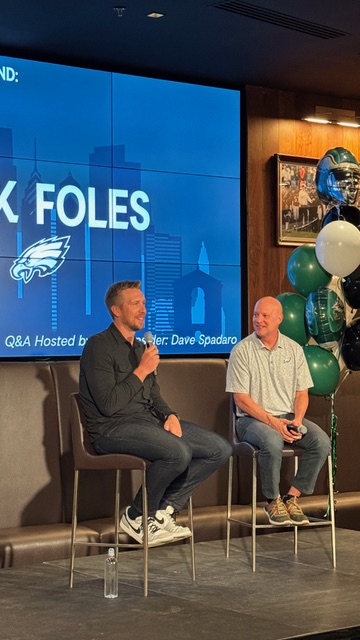 Dave Spadaro with Nick Foles