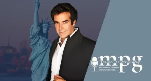 David Copperfield and the statue of liberty.