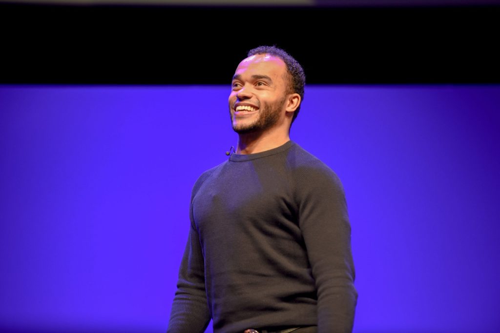 Nicolas Hamilton on stage