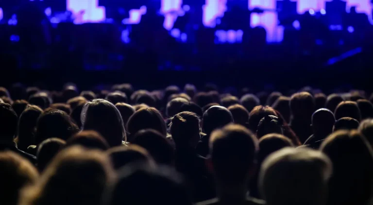 An audience at a conference